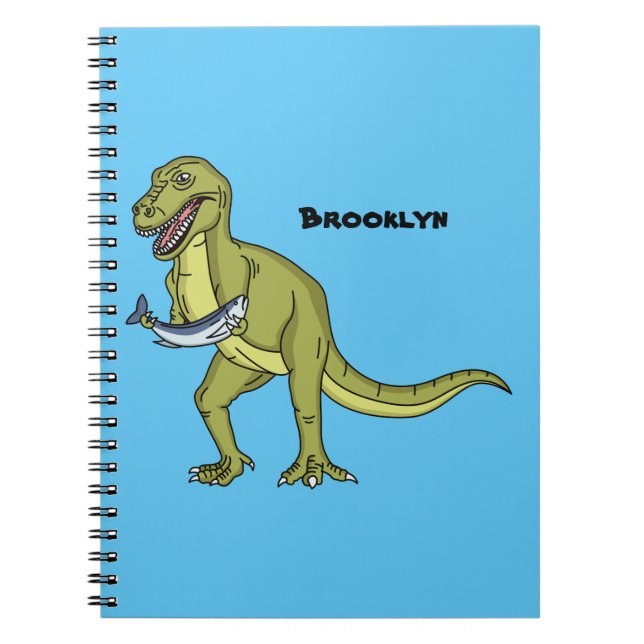Cuaderno Funny T rex dinosaur ilustracion (Frente)