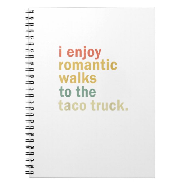 Cuaderno Funny Taco Romantic Walk Taco Truck Lover Taco Gif (Frente)