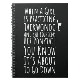 Cuaderno Funny Taekwondo Gifts For Her Teen Girls Women TKD