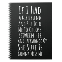 Cuaderno Funny Taekwondo Gifts For Him Martial Arts Men Boy