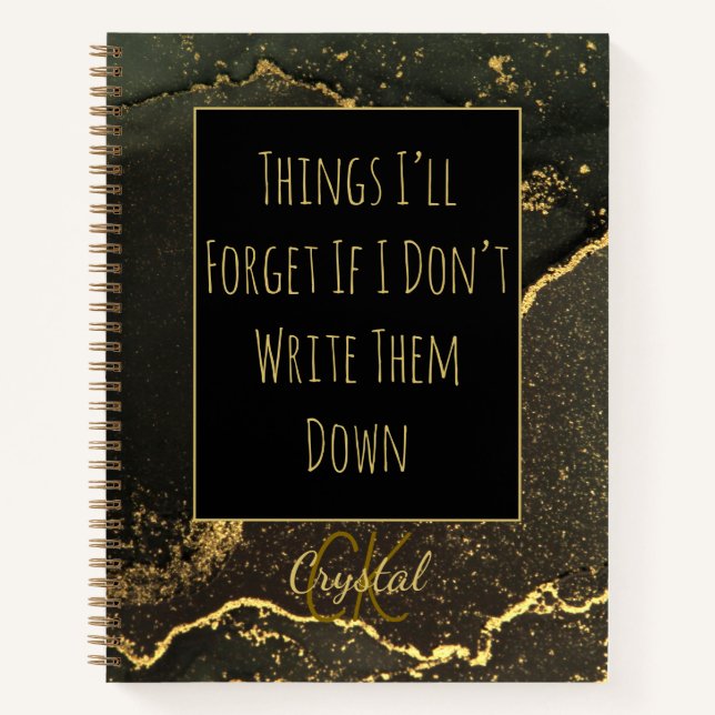 Cuaderno Funny Things I’ll Forget If I Dont Write Them Down (Anverso)