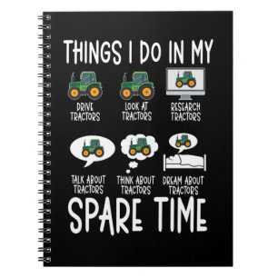 Cuaderno Funny Tractor Lover Farmer Tractores