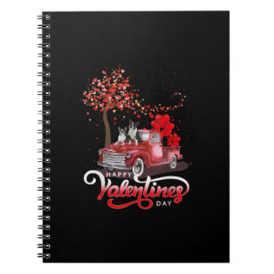 Cuaderno Funny Truck Día de San Valentín Boston Terrier Dog