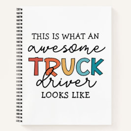 Cuaderno Funny Truck Driver | Impresionante camionero de re