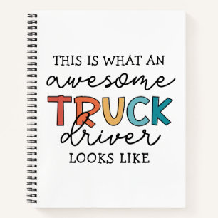 Cuaderno Funny Truck Driver   Impresionante camionero de re