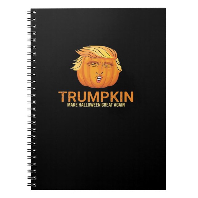 Cuaderno Funny Trumpkin de Halloween - Caída hace que Hallo (Frente)