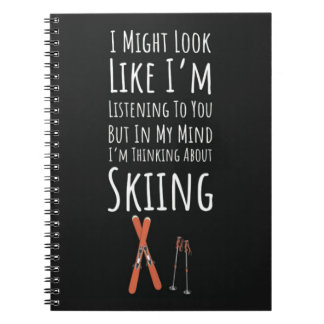 Cuaderno Funny Unique Gifts For Skiers Skiing Winter Sports