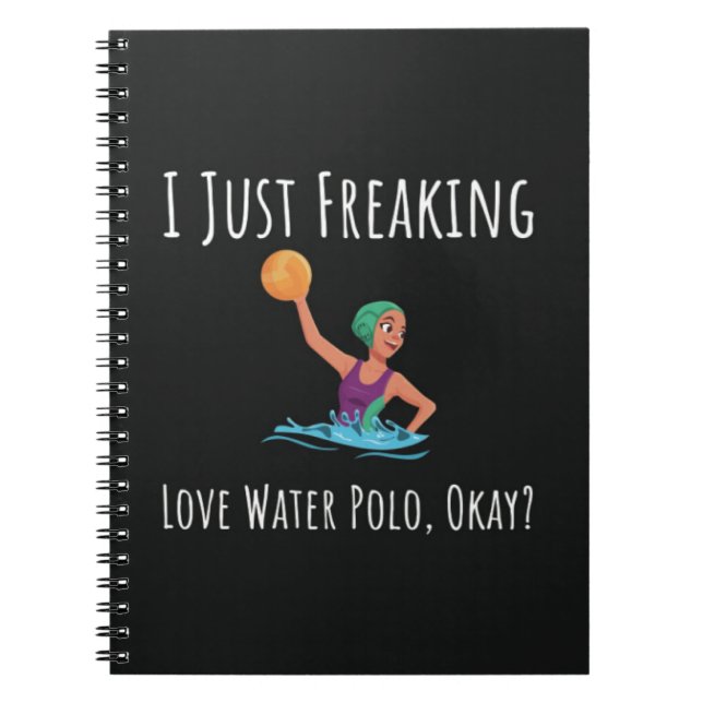 Cuaderno Funny Water Polo Ornaments Jugador Piscina Deporti (Frente)