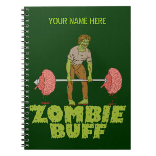 Cuaderno Funny Zombie Buff Weight Lifter
