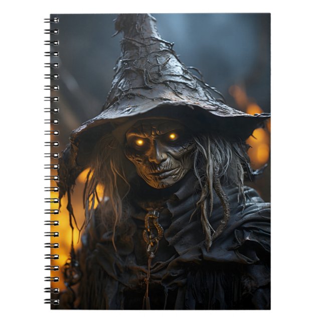 Cuaderno Furioso Ilustracion de bruja de Guay Scary Hallowe (Frente)