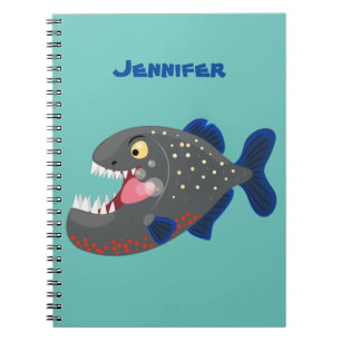 Cuaderno Furioso ilustracion personalizado de piranha