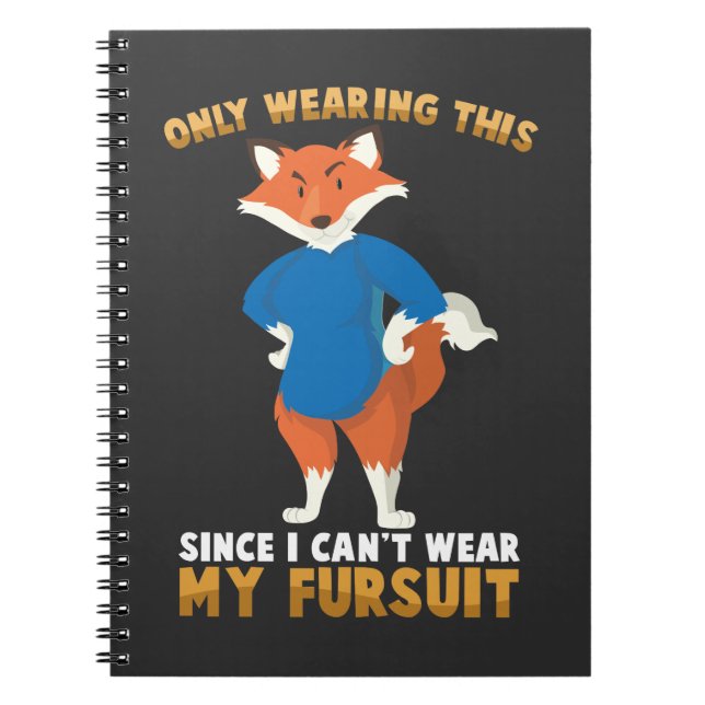 Cuaderno Furry Fandom Furry Fursuit Cute Fox Cosplay (Frente)