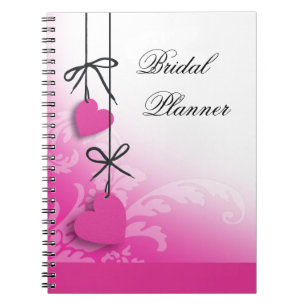Cuaderno Fuschia nupcial del planificador de los