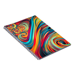 Cuaderno Fusión de Onda de Color – Arte Moderno de Remolino