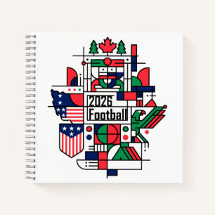 Cuaderno Fútbol 2026 Estados Unidos, Canadá, México Arte de