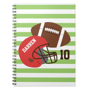 Cuaderno Fútbol americano y casco rojo