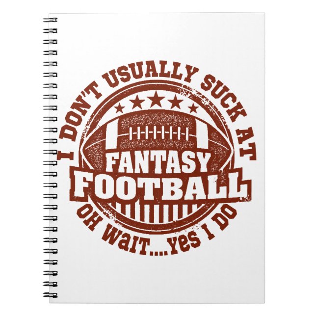 Cuaderno Fútbol de fantasía, liga de fantasía, fútbol de fa (Frente)