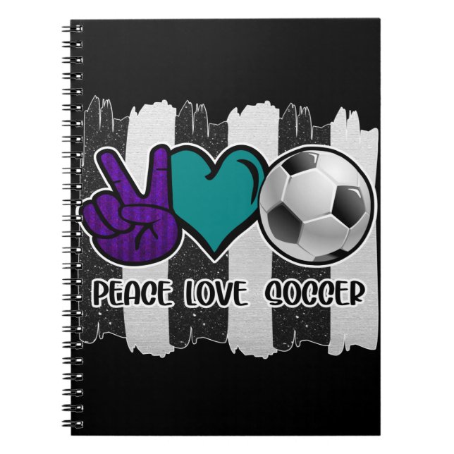 Cuaderno Fútbol de paz franco-negro y blanco (Frente)
