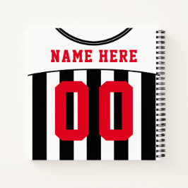 Cuaderno Fútbol personalizado Black & White Jersey