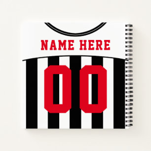 Cuaderno Fútbol personalizado Black & White Jersey