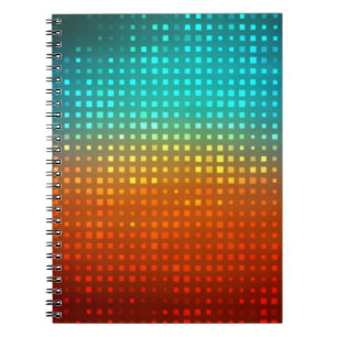 Cuaderno Fútbol soccer multicolor abstracto, luces artístic