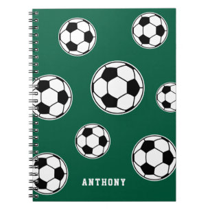 Cuaderno Fútbol Verde Personalizado Niños De vuelta al cole