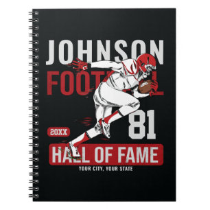 Cuaderno Futbolista personalizado NÚMERO de equipo deportiv