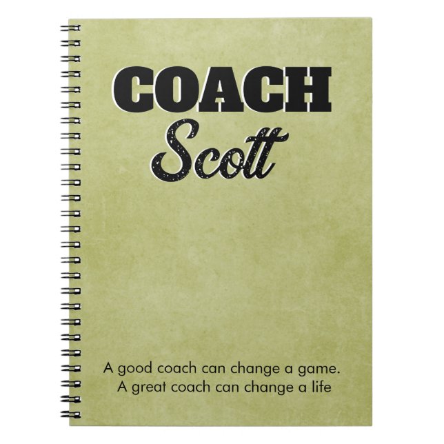 Cuaderno Futbolistas del Coach personalizado (Frente)