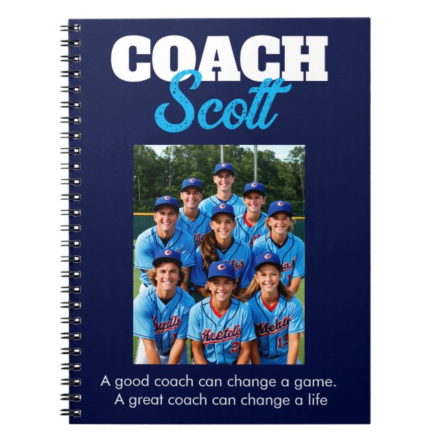 Cuaderno Futbolistas del Coach personalizado (Frente)