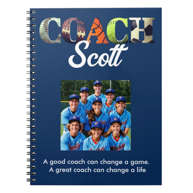 Cuaderno Futbolistas del Coach personalizado (Frente)