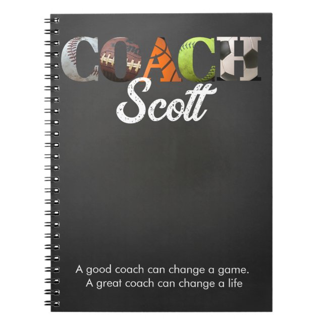 Cuaderno Futbolistas del Coach personalizado (Frente)