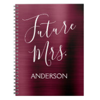 Futura Sra. Burgundy Purple Bridal Shower Planner