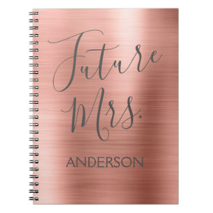 Cuaderno Futura Sra Rosa Gold Pink Bridal Shower Planner