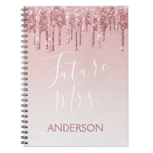 Cuaderno Futura Sra Rosa Gold Rubor Purpurina de espuma ros