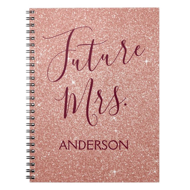 Cuaderno Futura Sra Rosa Gold Rubor Purpurina de espuma ros (Frente)