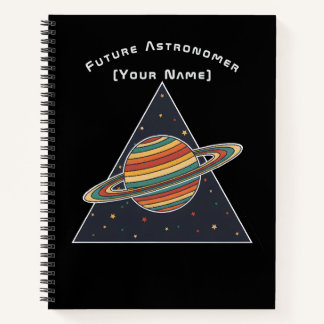 Cuaderno Future Astronomer Saturn - Personalized Notebook