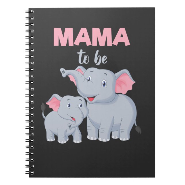 Cuaderno Future Mama Elephant Baby Shower (Frente)