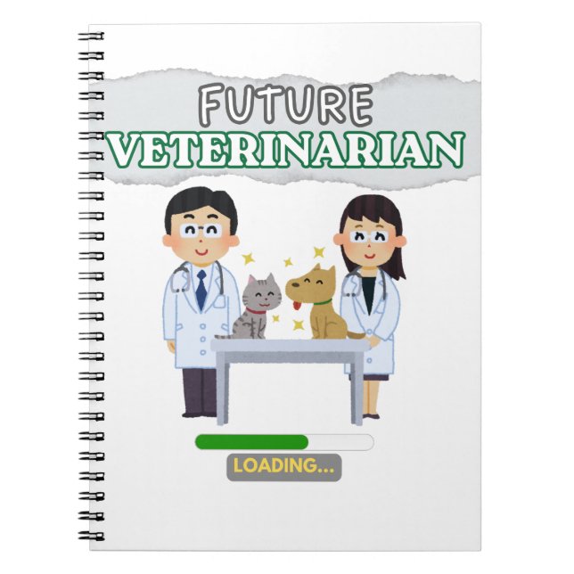 Cuaderno Future Veterinarian Loading – Vet Student Design (Frente)