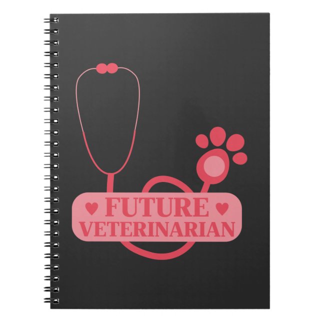 Cuaderno Futuro Chica Veterinario Niño Estudiante Veterinar (Frente)