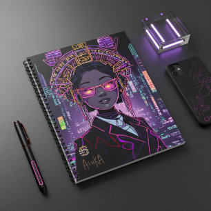 Cuaderno Futuro de neón ID personalizado 1028