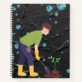 Cuaderno Futuro en crecimiento: Los niños plantan un árbol