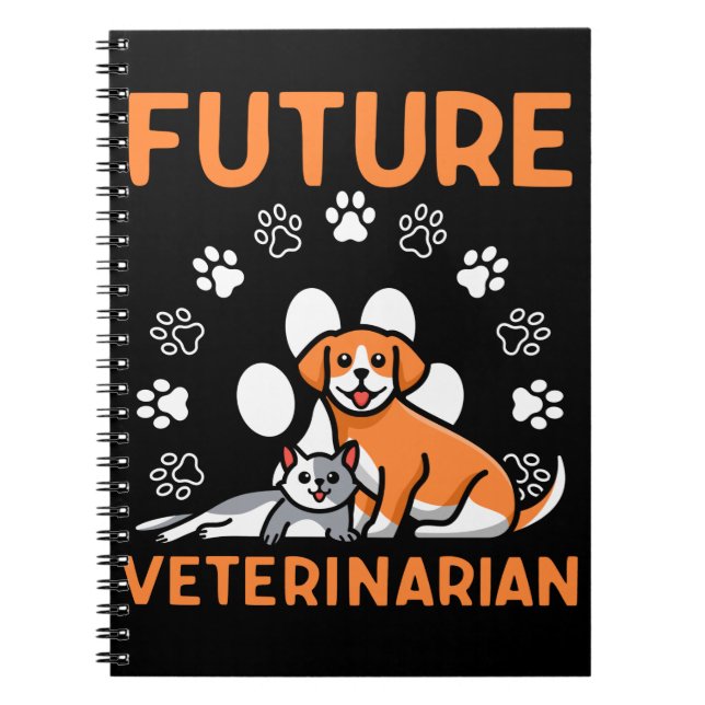 Cuaderno Futuro estudiante veterano Vet Tech Pet Lover (Frente)
