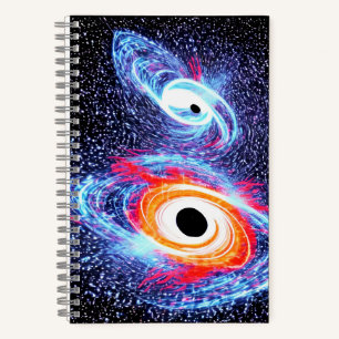 Cuaderno Futuro galáctico del Naranja rojo azul cósmico