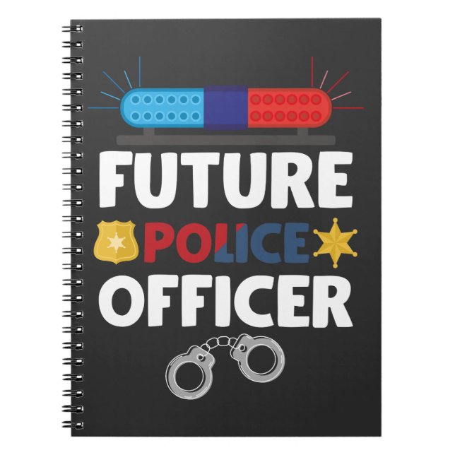 Cuaderno Futuro Oficial de Policía Vestir A Policía Niño (Frente)