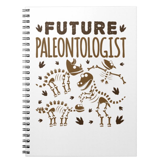 Cuaderno Futuro Paleontólogo Paleontología Huesos Dinosauri (Frente)