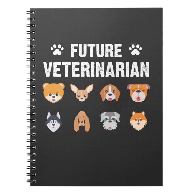 Cuaderno Futuro veterinario perro Vet Tech niño amante de l (Frente)