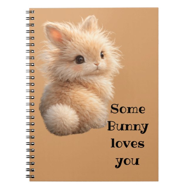 Cuaderno Fuzzy bunny: Some Bunny Loves You (Frente)