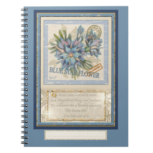 Cuaderno G Creación Oficina Flor azul (Frente)