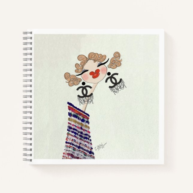 Cuaderno Gabrielle Coco Es Feliz Ilustracion De Moda (Anverso)