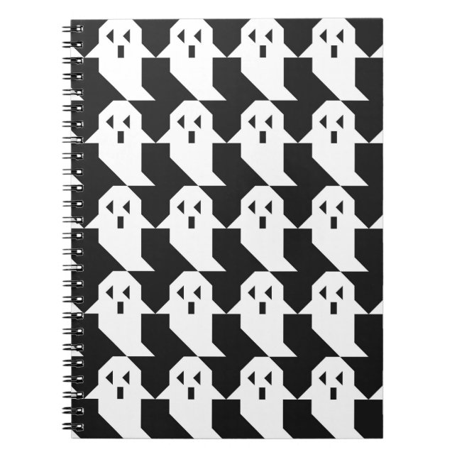 Cuaderno Gafas de Halloween: patrón geométrico sin costuras (Frente)